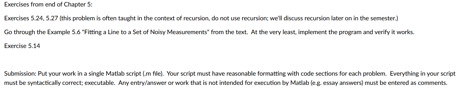 Solved Exercises from end of Chapter 5 : Exercises 5.24, | Chegg.com