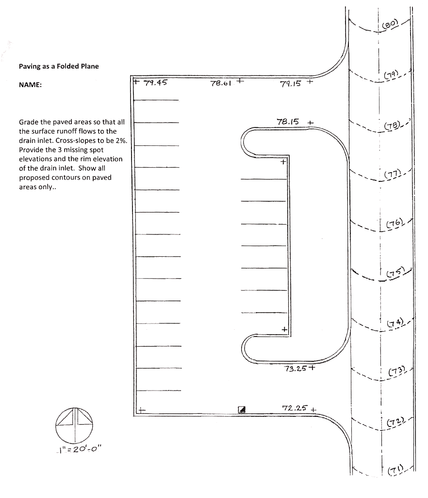 Solved Paving as a Folded Plane (79) NAME: I 79.45 78.6 + | Chegg.com