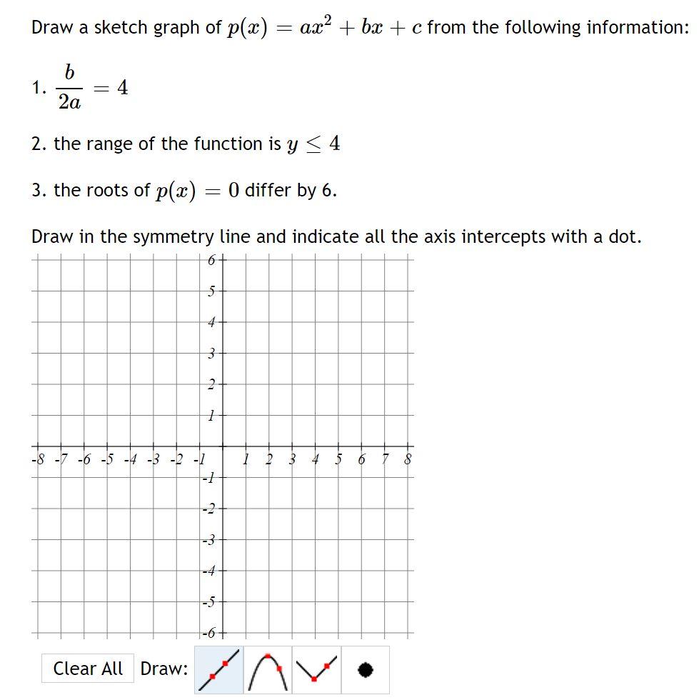 Solved Draw a sketch graph of p(x) ax2 + bx + c from the | Chegg.com