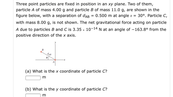 Solved Three Point Particles Are Fixed In Position In An Xy | Chegg.com