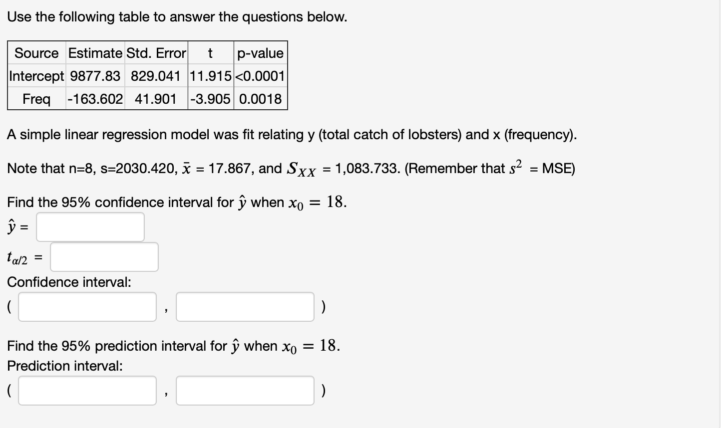 Solved Use the following table to answer the questions | Chegg.com