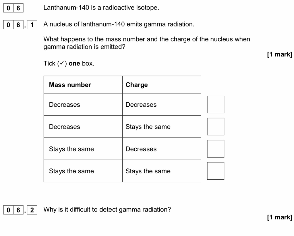 Solved 0 6 Lanthanum140 is a radioactive isotope. 06 1 A