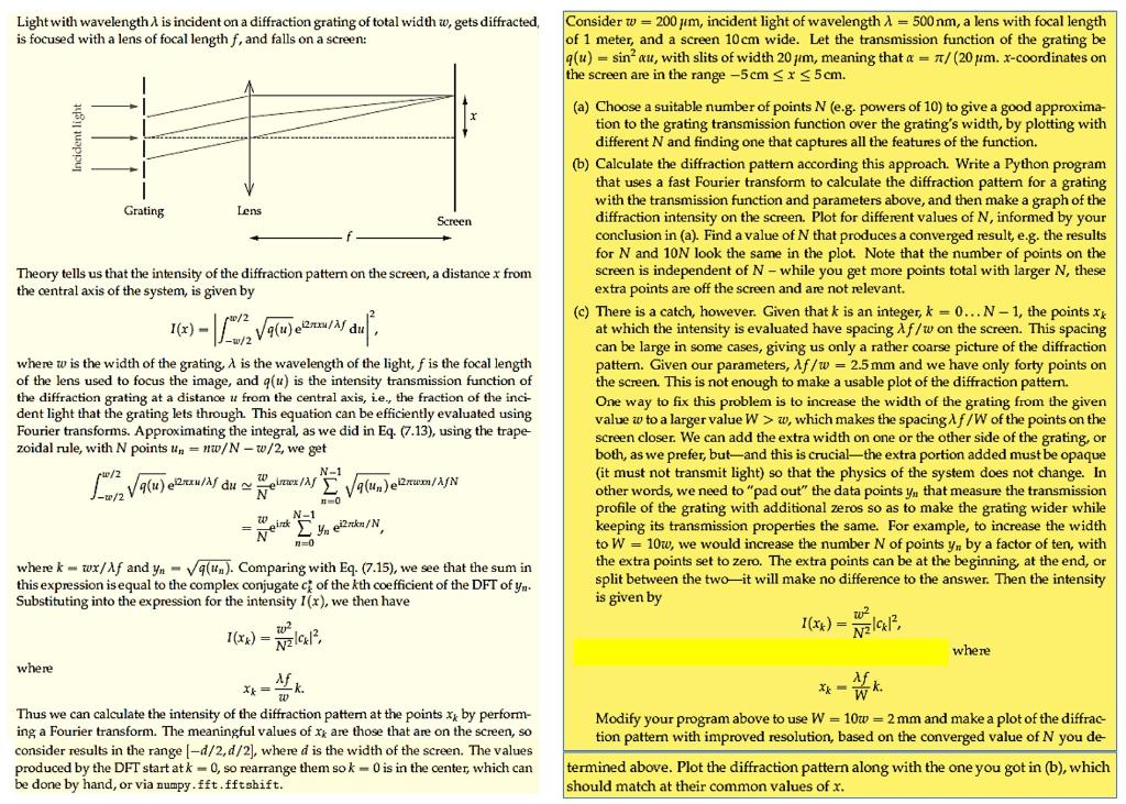 Python for a basic physics problem (only yellow part | Chegg.com