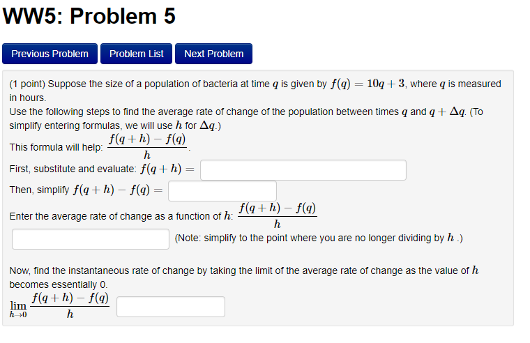 Solved WW5: Problem 5 Previous Problem Problem List Next | Chegg.com