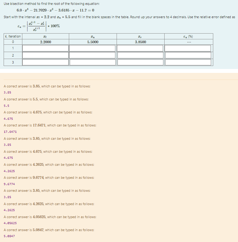 Solved Use bisection method to find the root of the | Chegg.com