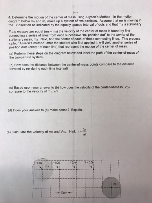 Solved How does the distance between the center of mass | Chegg.com