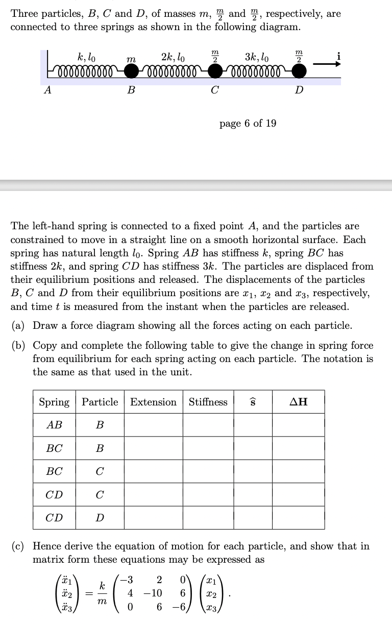 Solved Three Particles, B, C And D, Of Masses M, " And ", | Chegg.com