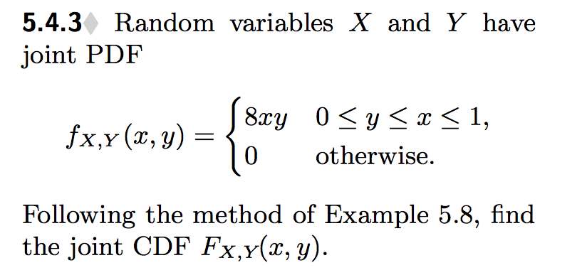 Solved 5 4 3random Variables X And Y Have Joint Pdf Fx Y X