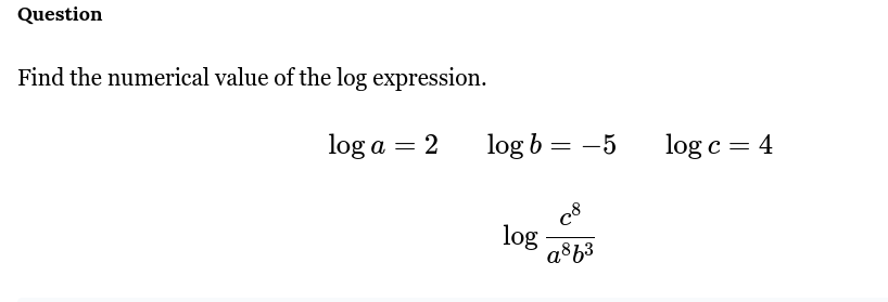 how to find log value of any number