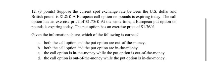 Solved 8 3 Points If The U S Inflation Is 2 And The Chegg Com