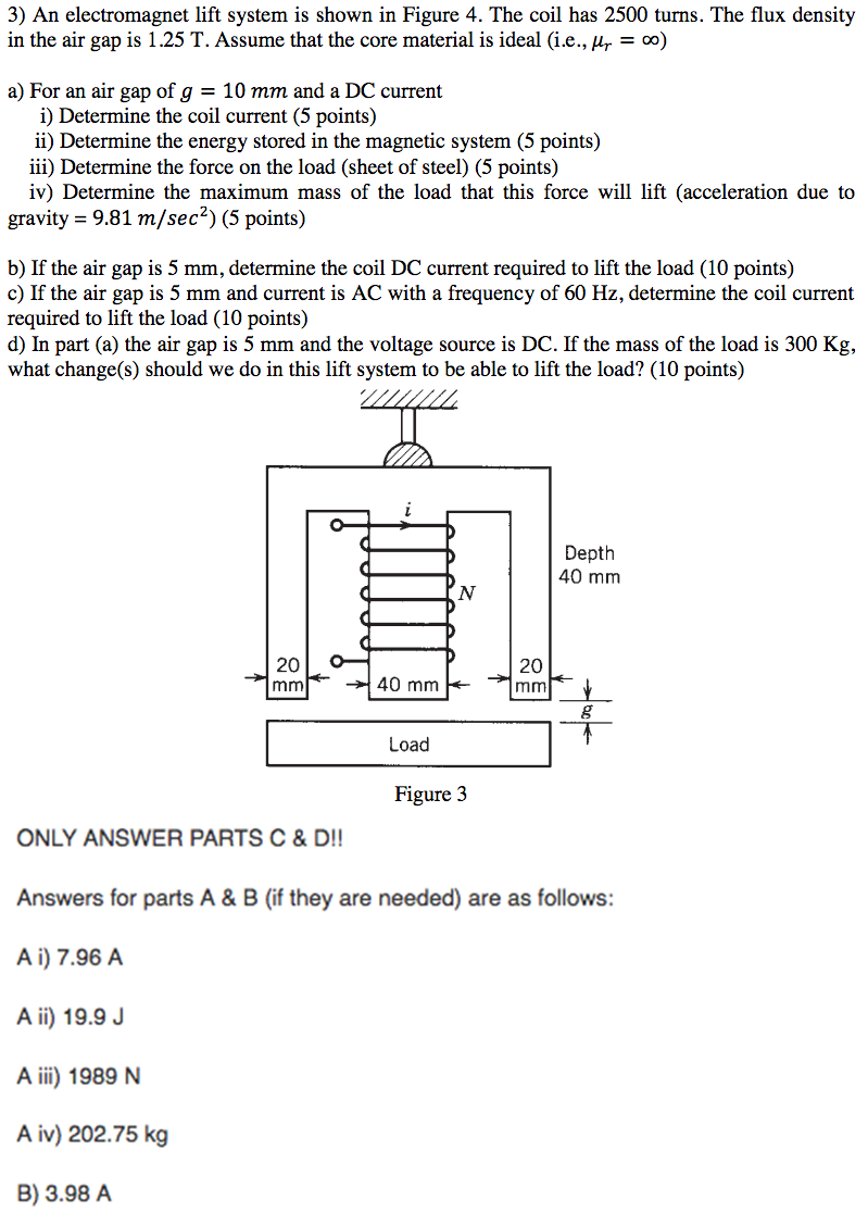 Solved 3) An lift system is shown in Figure 4.