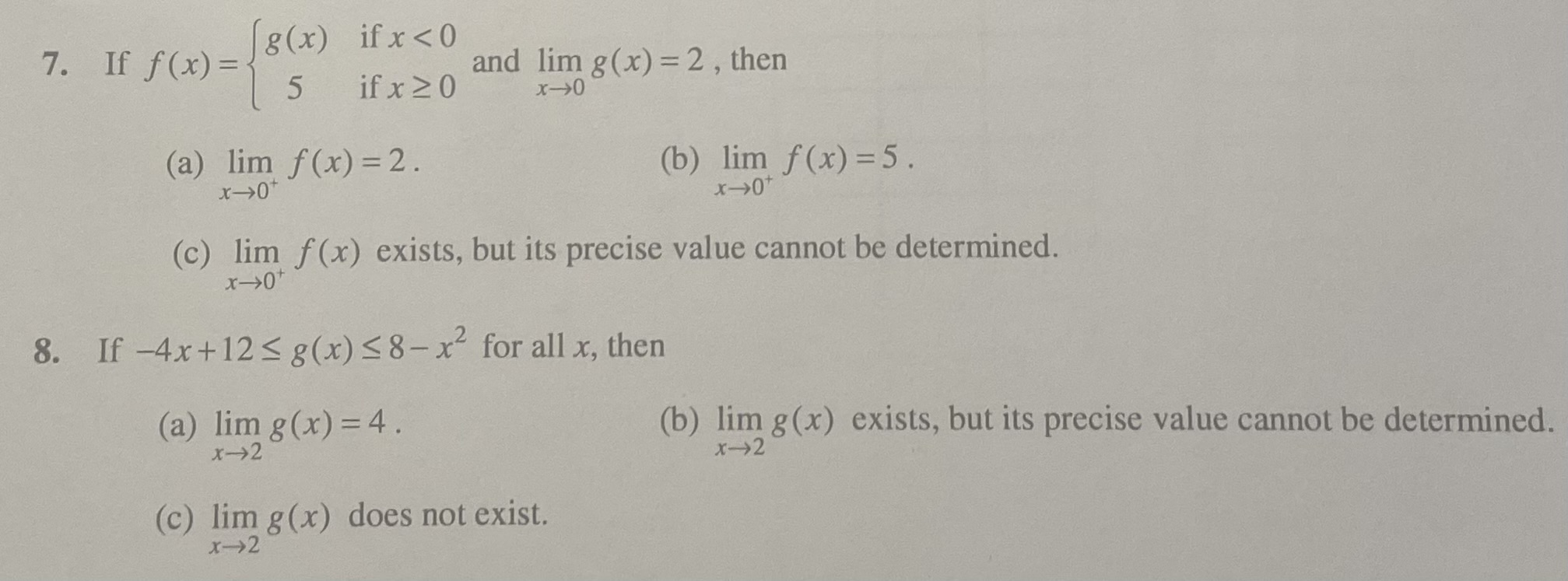 Solved 7. If \\( f(x)=\\left\\{\\begin{array}{cl}g(x) & | Chegg.com