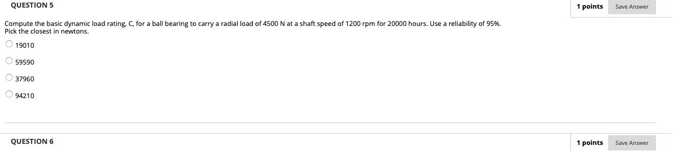 Solved Save Answer 1 points QUESTION 5 Compute the basic | Chegg.com