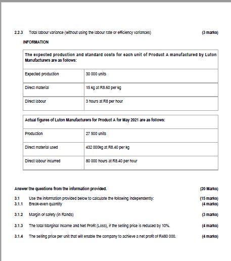 Solved 2.1 (11 marka) Prepare the income statement of | Chegg.com