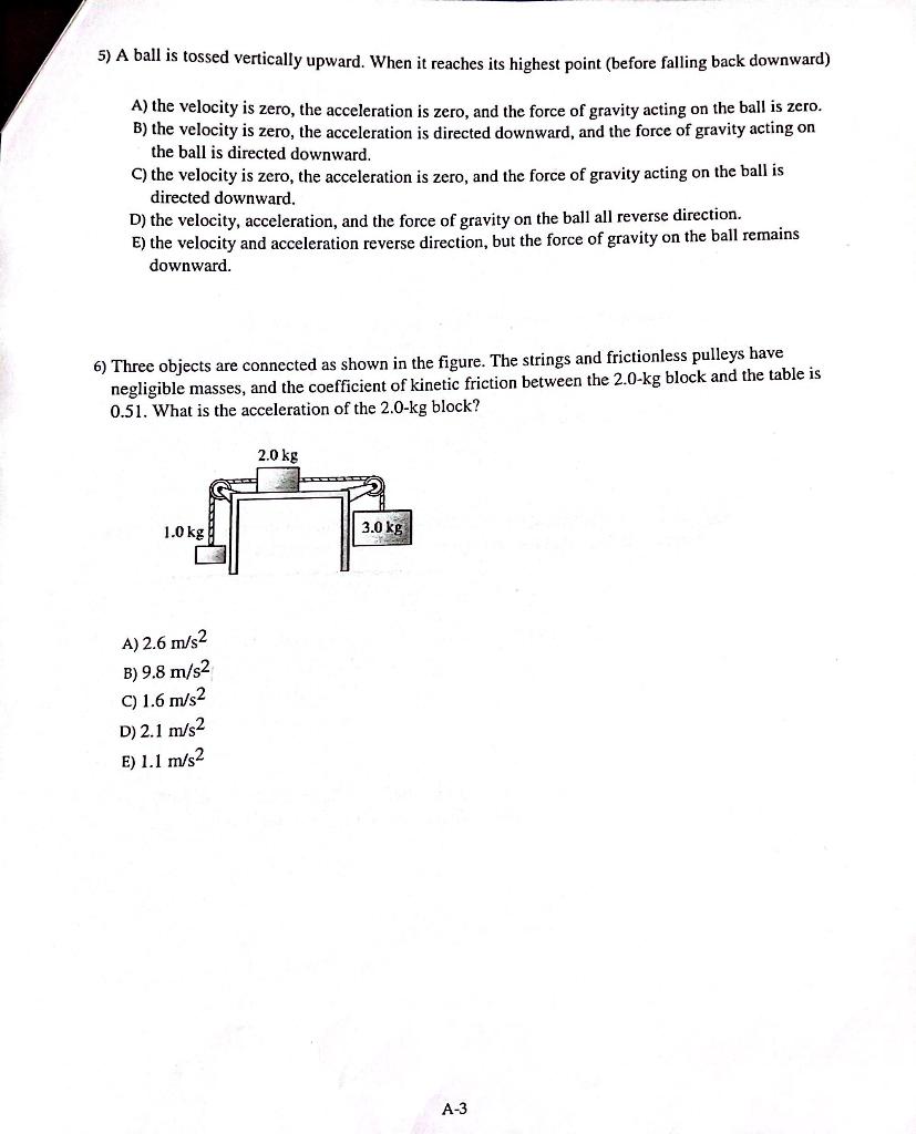 Solved Physics Questions: If you answer all questions | Chegg.com