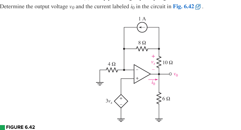 Solved Determine the output voltage vo and the current | Chegg.com