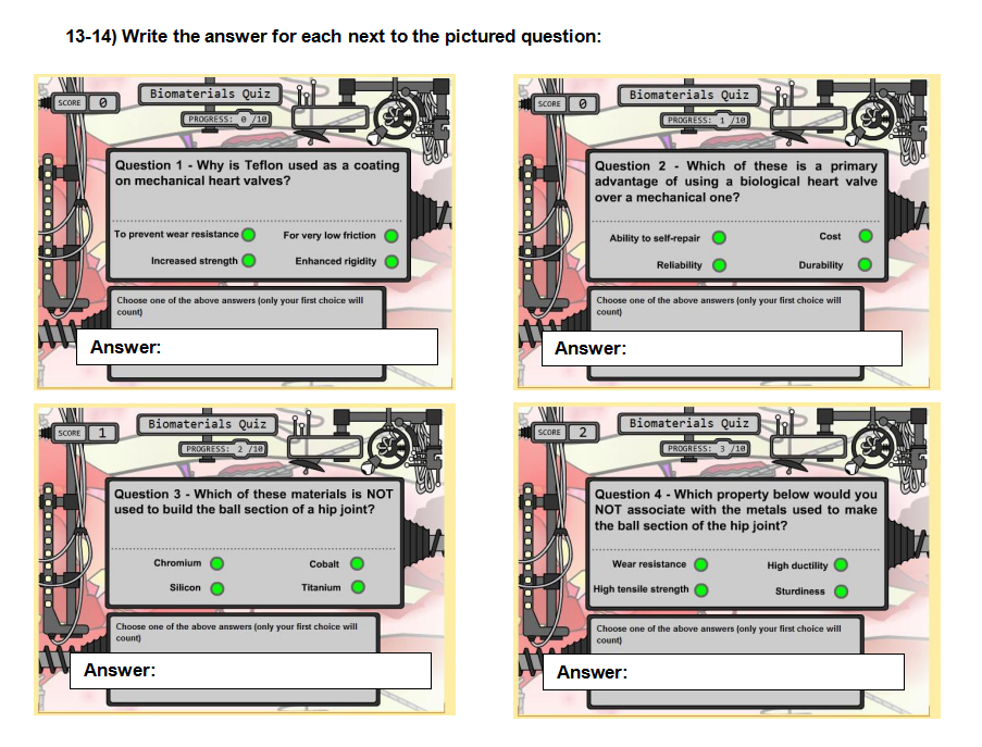Solved II. BIO-ENGINEERING 1) About 98% of the human body is | Chegg.com