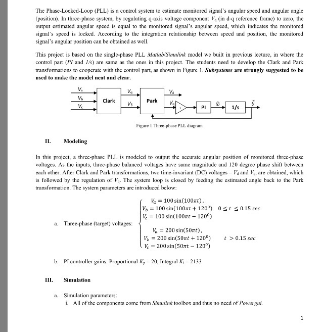 The Phase-Locked-Loop (PLL) Is A Control System To | Chegg.com