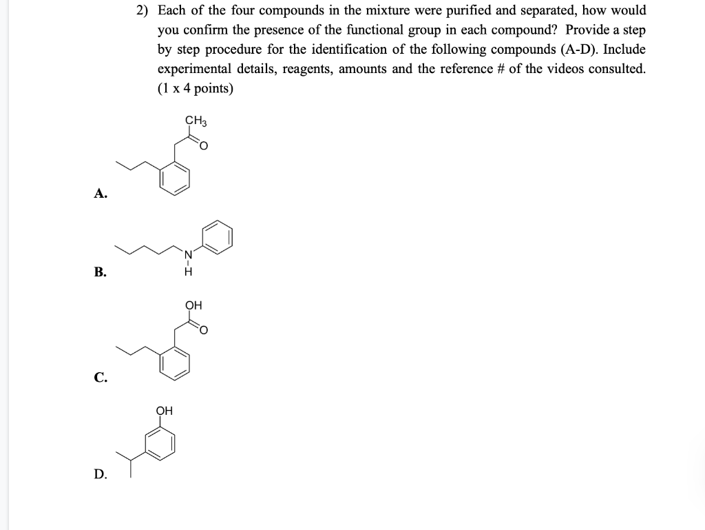 Solved So A Step By Step Procedure About How Each Compound 