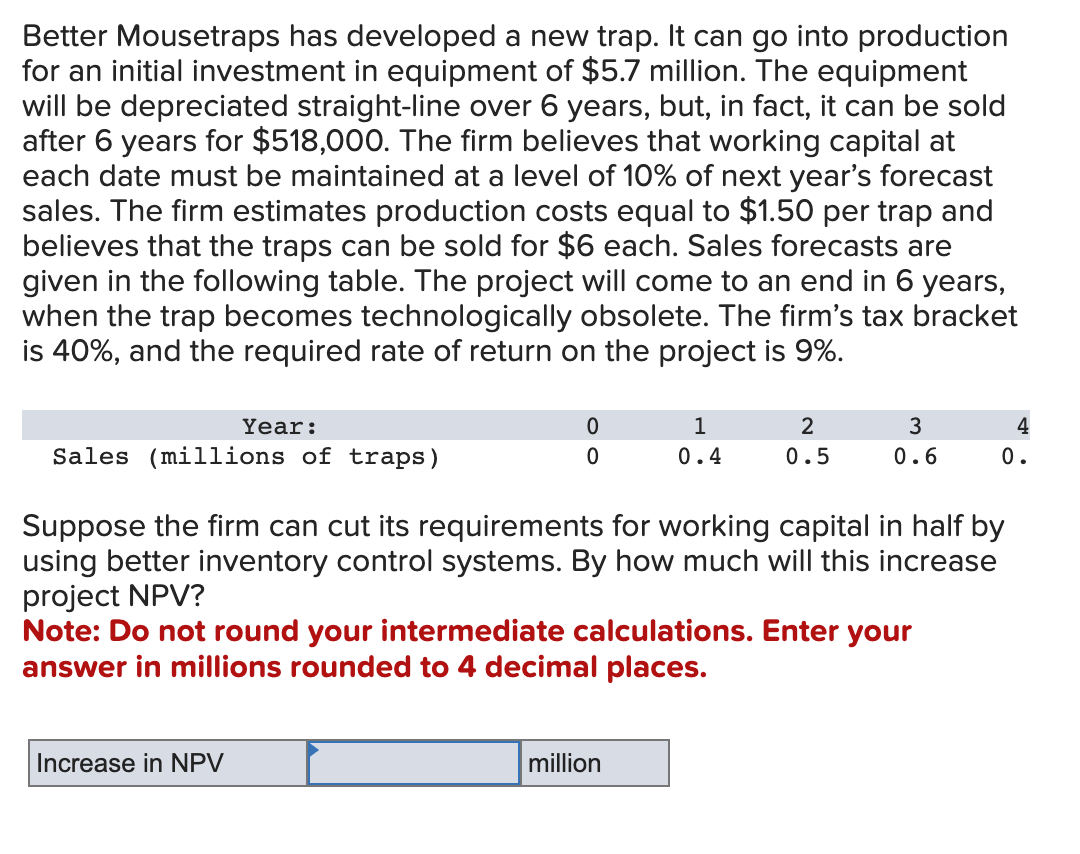 Solved Better Mousetraps has developed a new trap. It can go