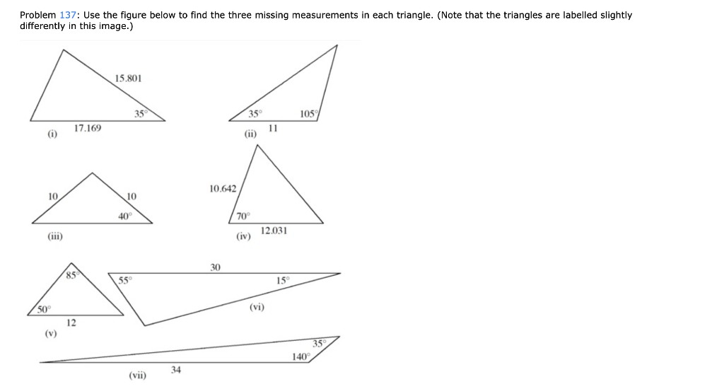 Solved Problem 137: Use the figure below to find the three | Chegg.com