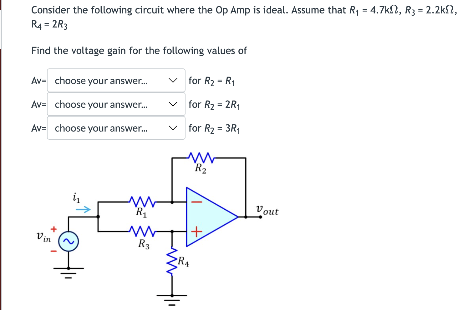 Solved Consider the following circuit where the Op Amp is | Chegg.com