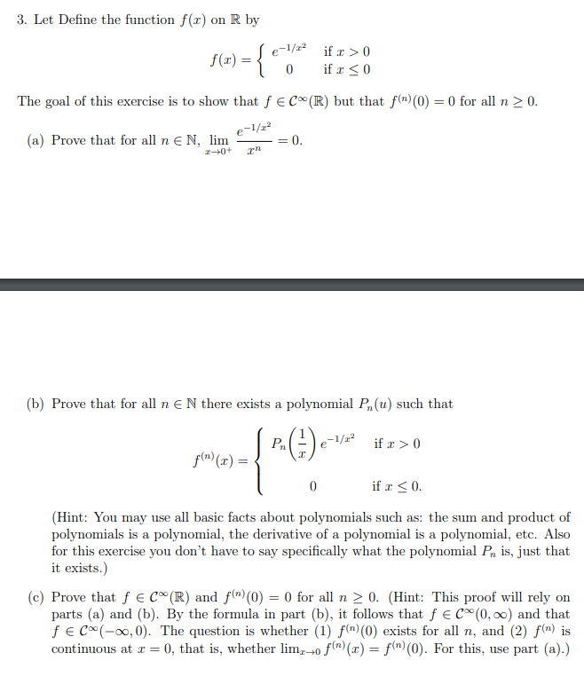 Solved 3 Let Define The Function F On R By Le 1 0 If Chegg Com