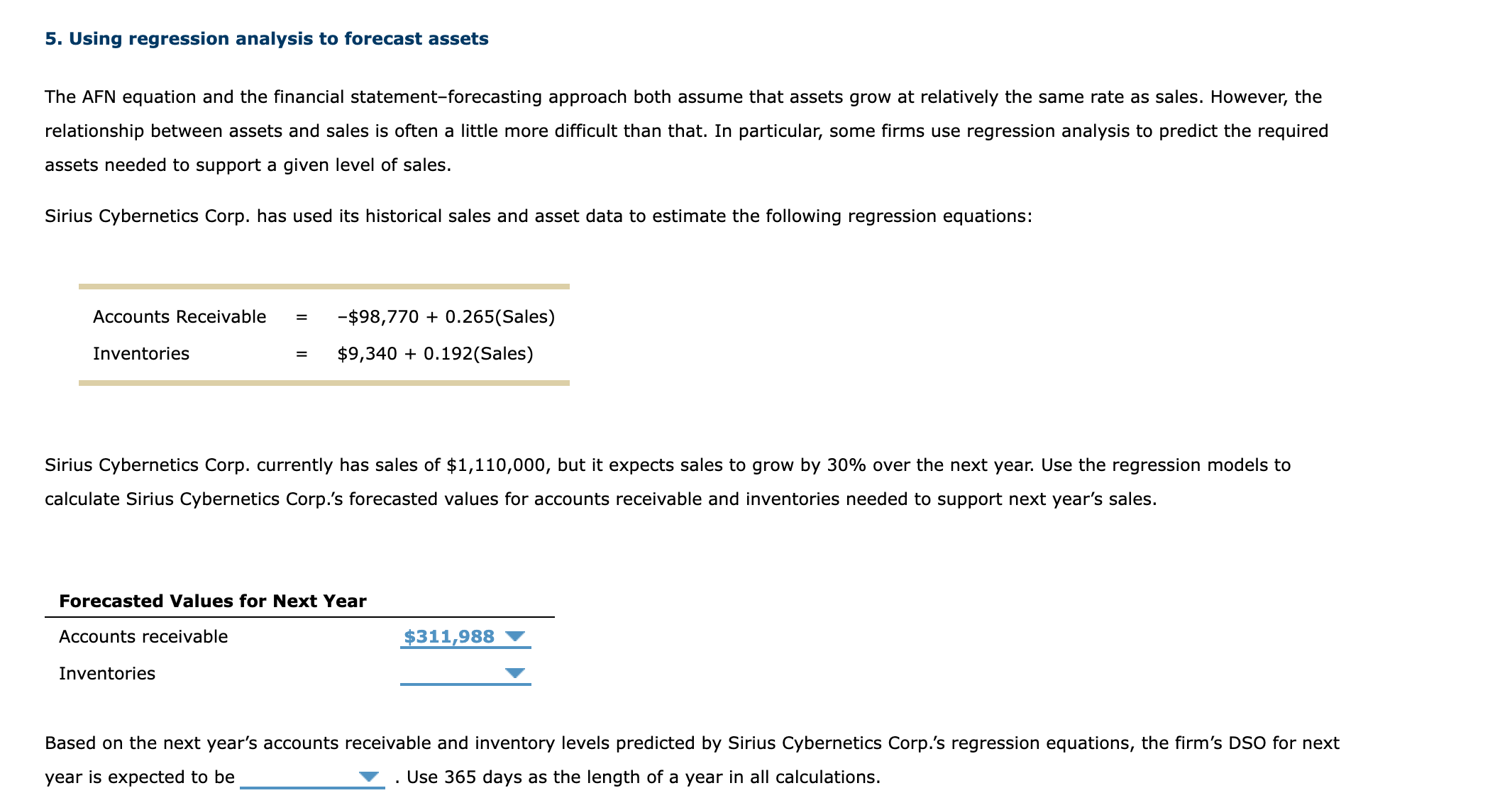 solved-5-using-regression-analysis-to-forecast-assets-the-chegg