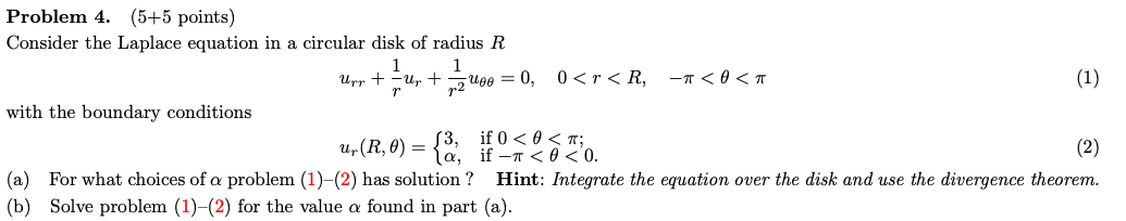 Solved Problem 3. (20 points) Solve the following Laplace | Chegg.com