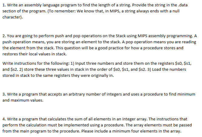 Solved Q Write An Assembly Language Program To Find The