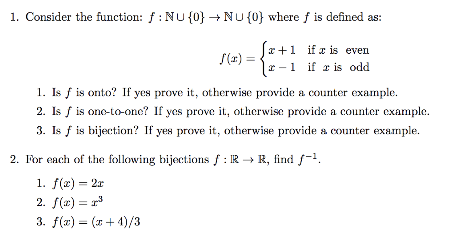 Solved 1 Consider The Function F Nu 0 Nu 0 Where F Chegg Com