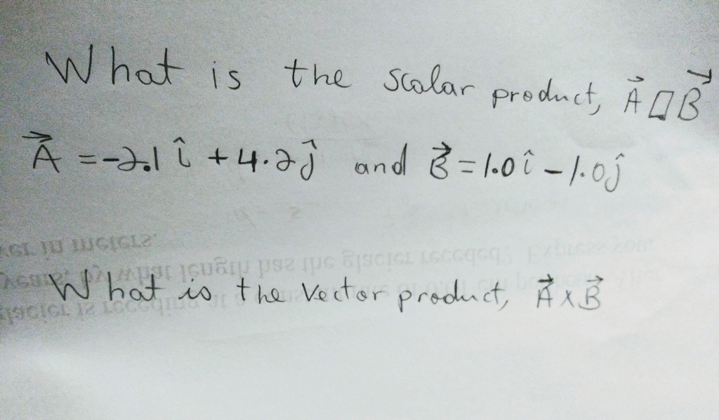 Solved What Is The Scalar The Scalar Product A Gb A Dol Chegg Com