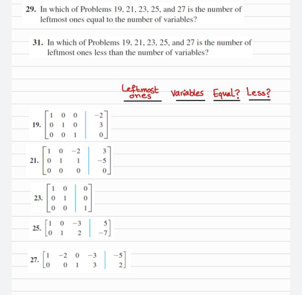 Solved 9. In which of Problems 19,21,23,25, and 27 is the | Chegg.com