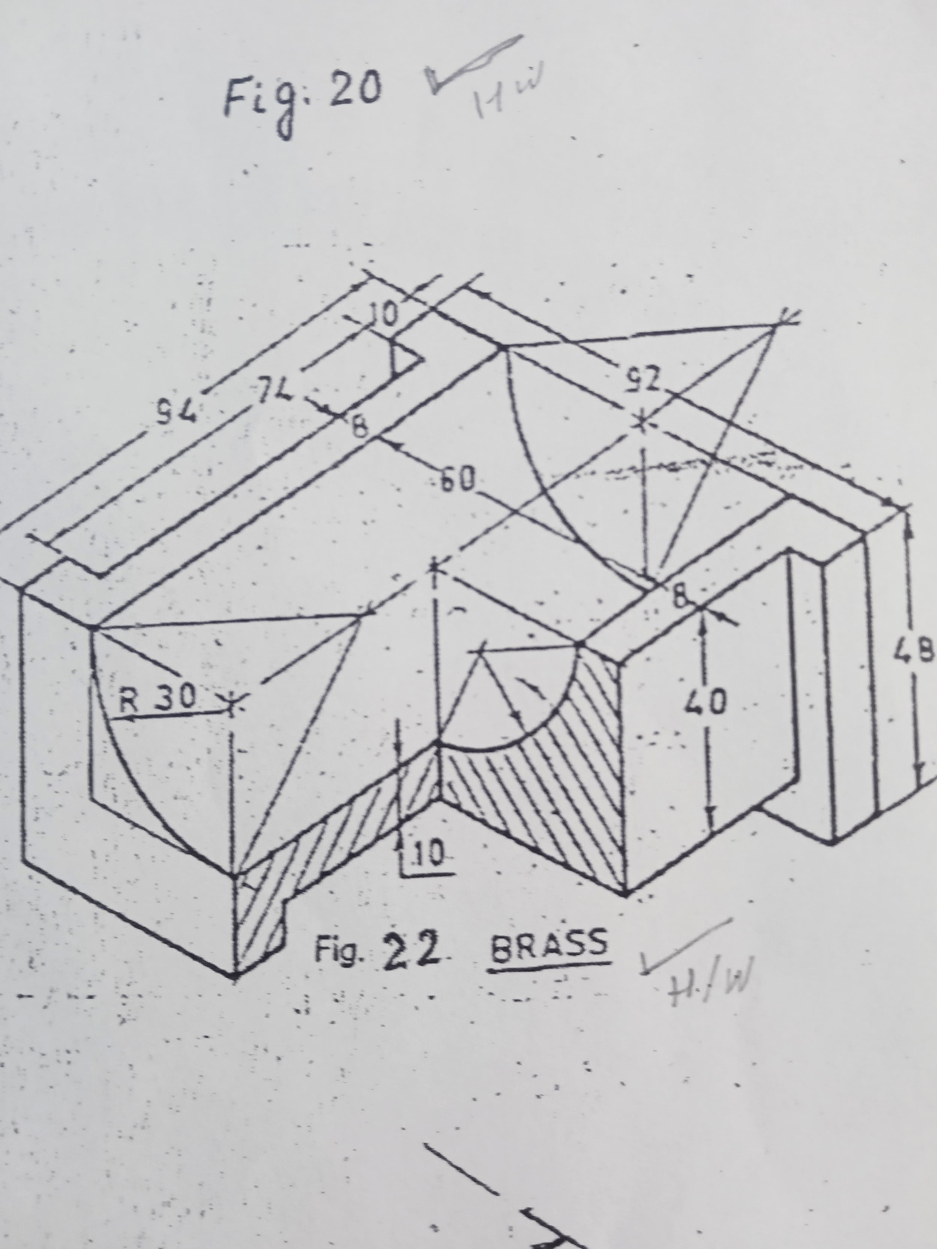 Solved Draw half sectional elevation, plan, half section | Chegg.com