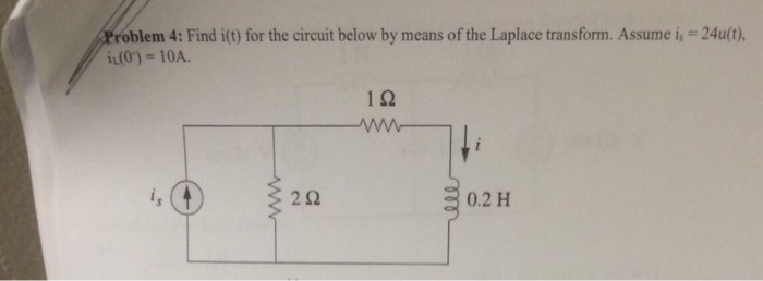 Solved Find i(t) for the circuit below by means of the | Chegg.com