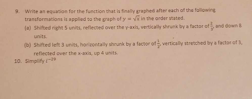 Solved Write an equation for the function that is finally | Chegg.com