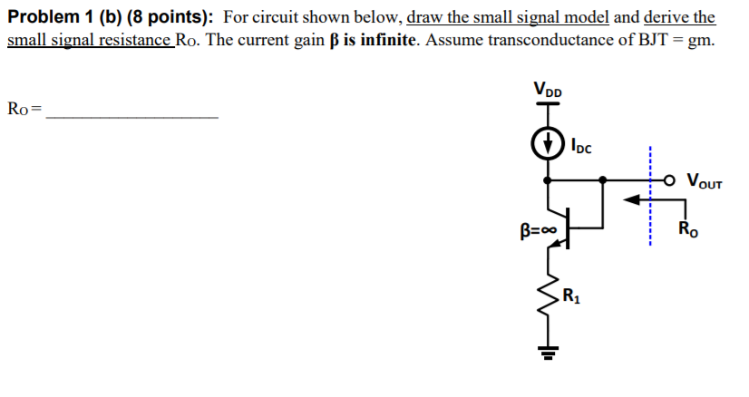 Solved Problem 1 (b) (8 Points): For Circuit Shown Below, | Chegg.com