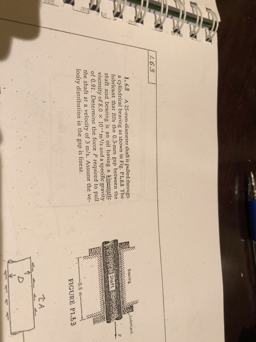 Solved 16.3 1.63 A 25mmdiameter shaft is pulled through a