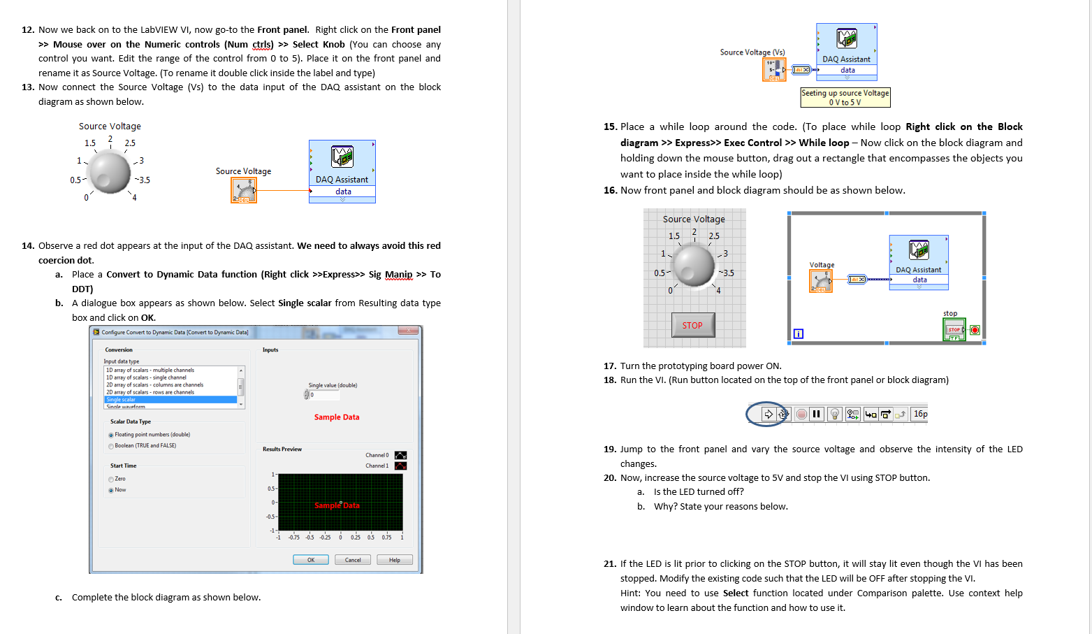 Lab \ 6 Generating Voltage using LabVIEW with NI