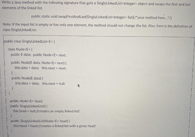 Solved Write a Java method with the following signature that | Chegg.com
