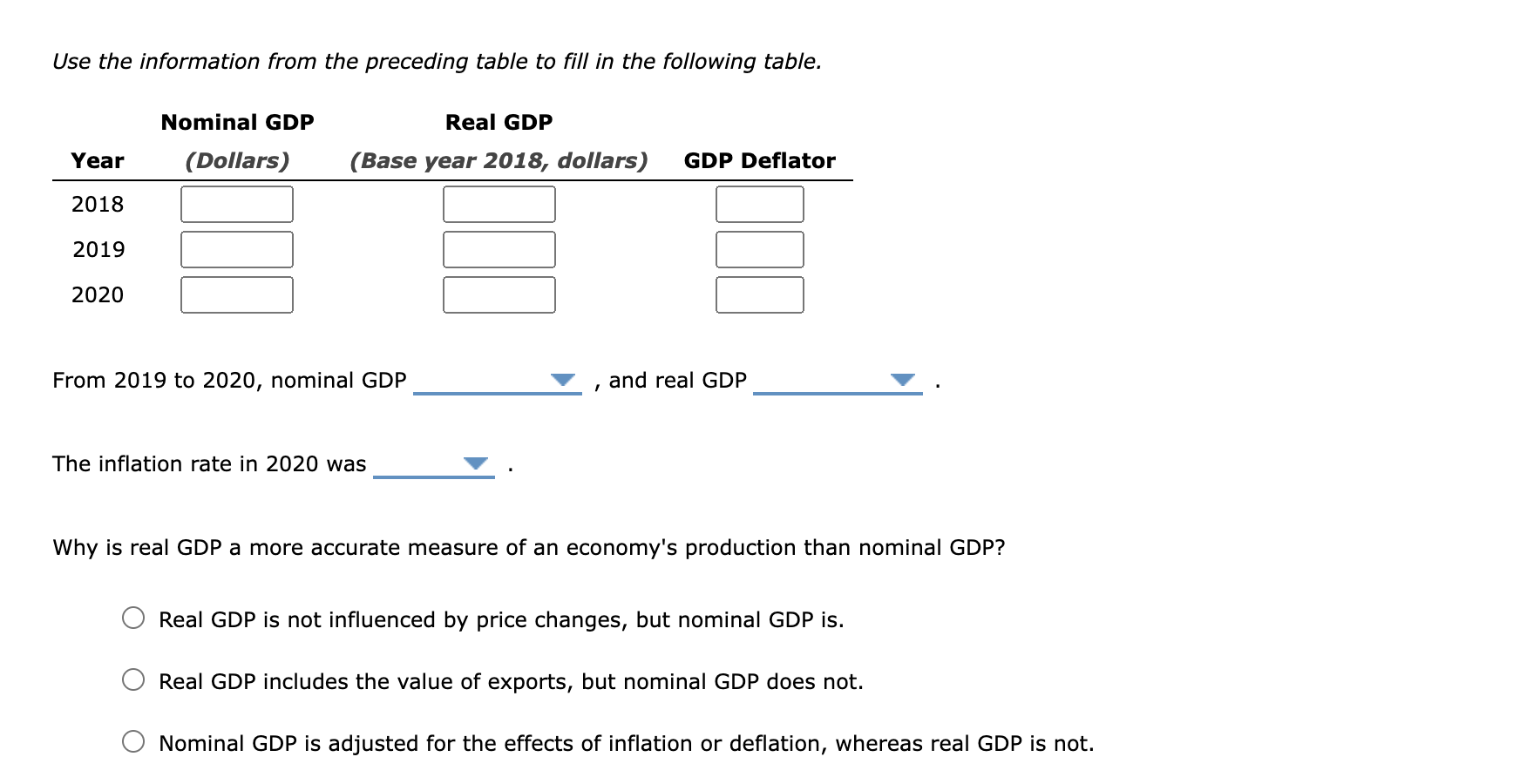 Solved Consider a simple economy that produces two goods: | Chegg.com