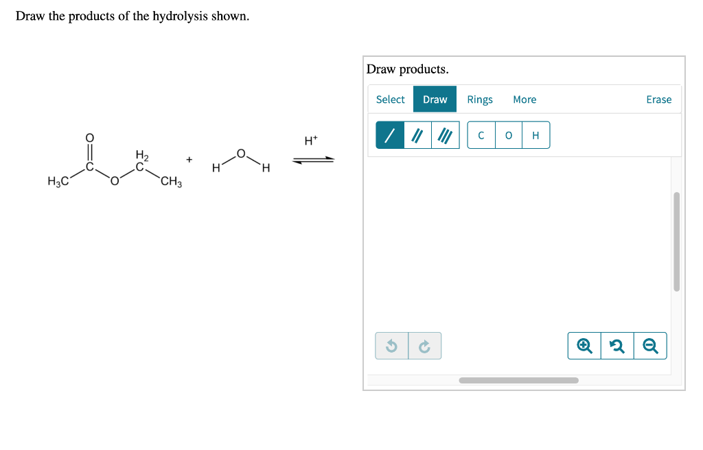Solved Draw the products of the hydrolysis shown. Draw