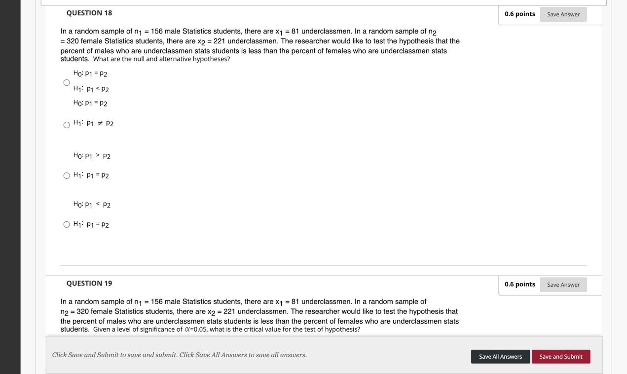 Solved QUESTION 19 0.6 points Save Answer In a random sample | Chegg.com