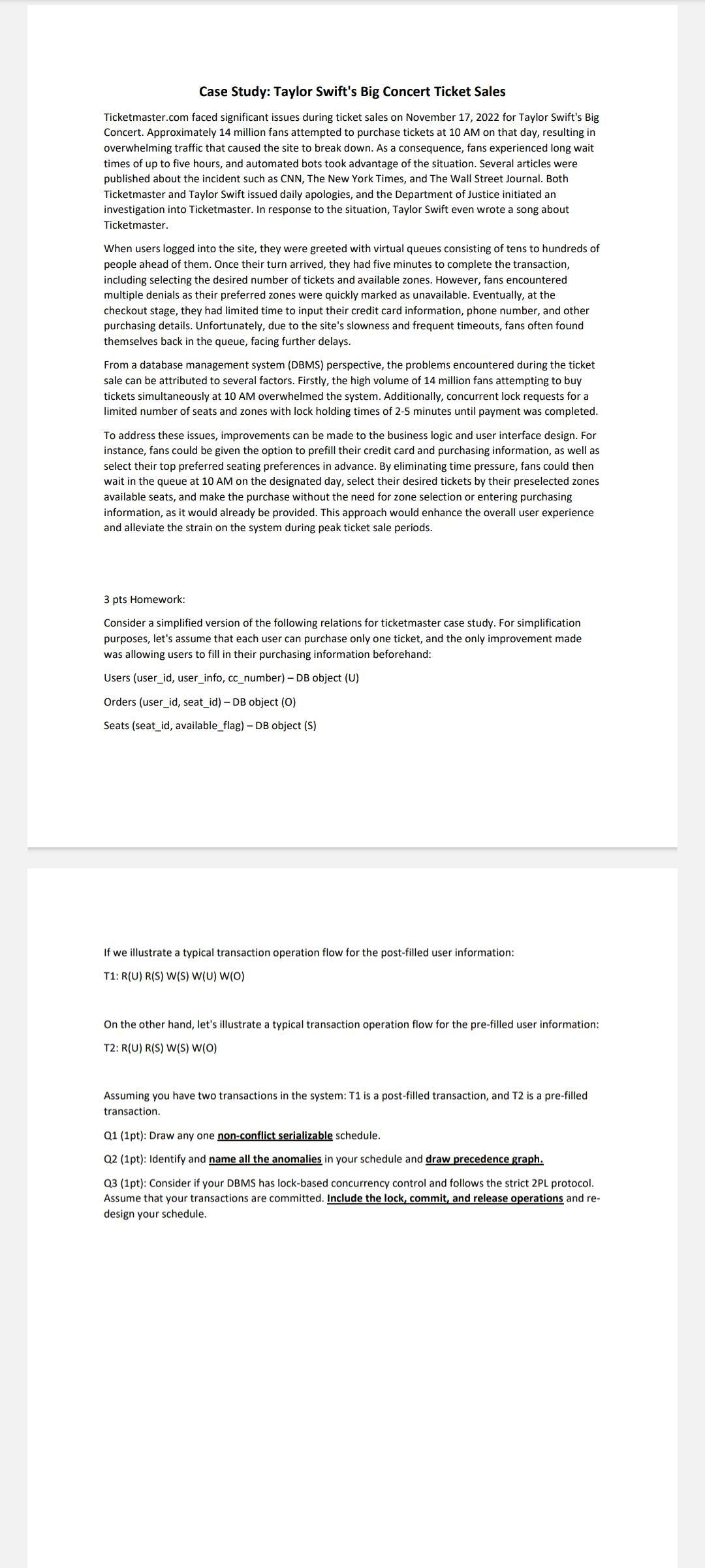 Case Study: Taylor Swifts Big Concert Ticket Sales
Ticketmaster.com faced significant issues during ticket sales on November