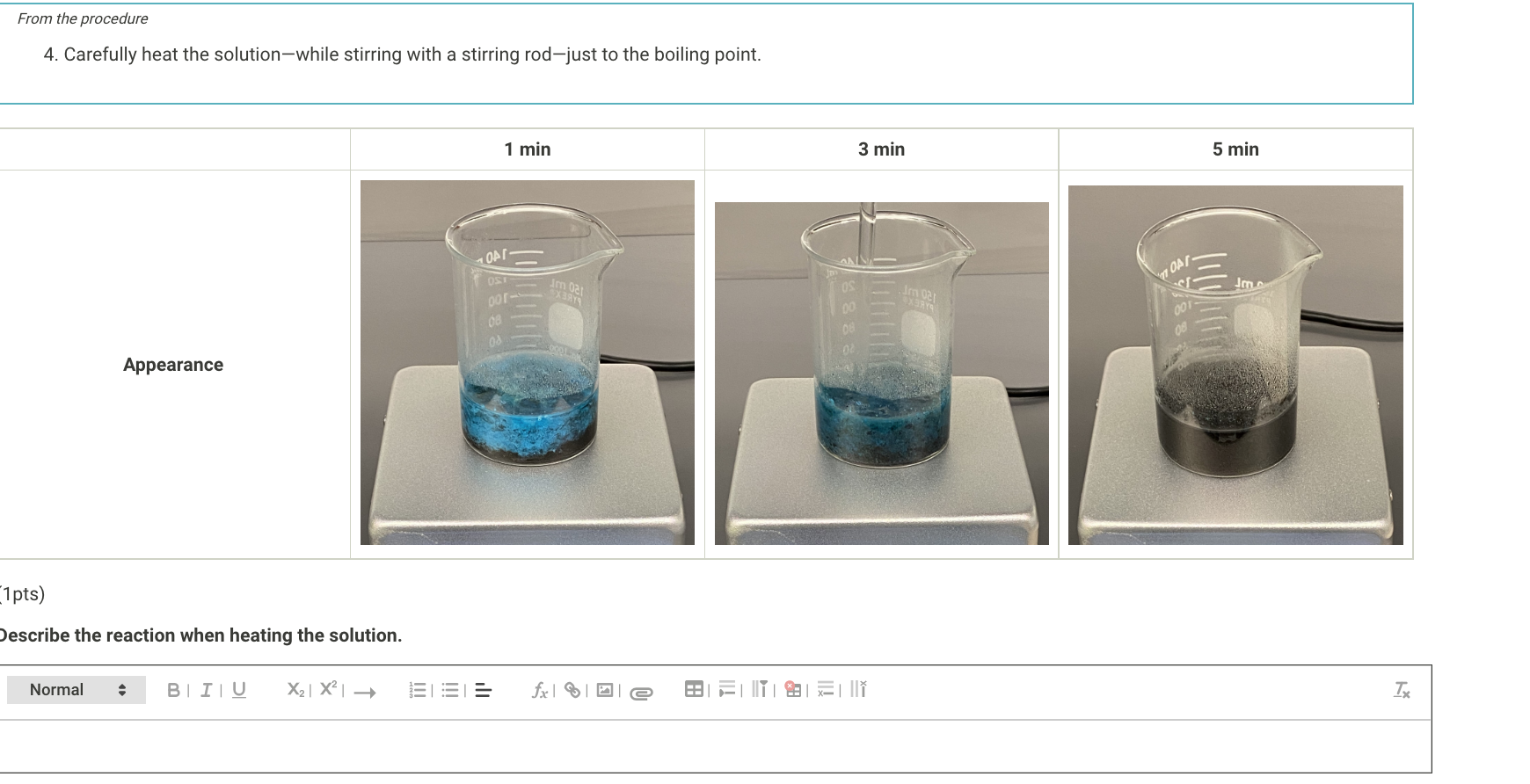1. 2. Allow the solid CuO to settle, and then decant | Chegg.com