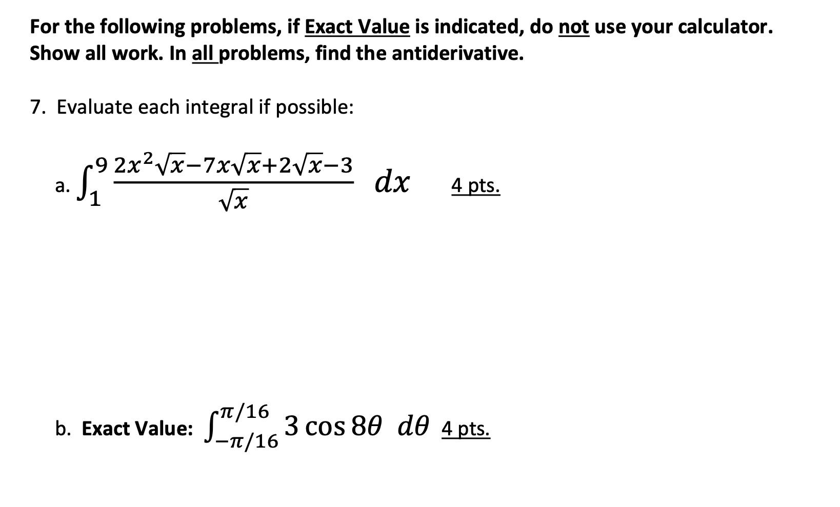 Solved For The Following Problems, If Exact Value Is | Chegg.com