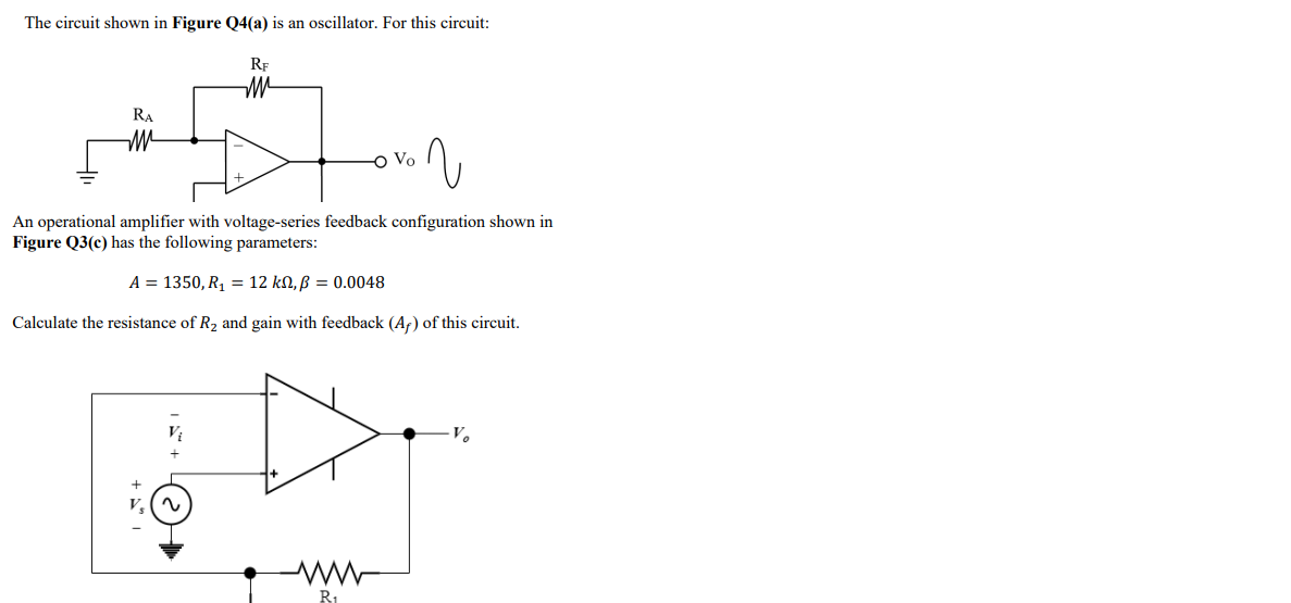 Solved The Circuit Shown In Figure Q4(a) Is An Oscillator. | Chegg.com