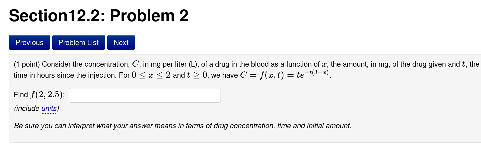 Solved Section12.2: Problem 2 Previous Problem List Next (1 | Chegg.com
