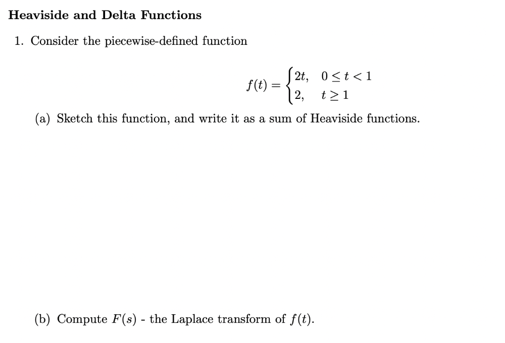 Solved 1. Consider the piecewise-defined function | Chegg.com