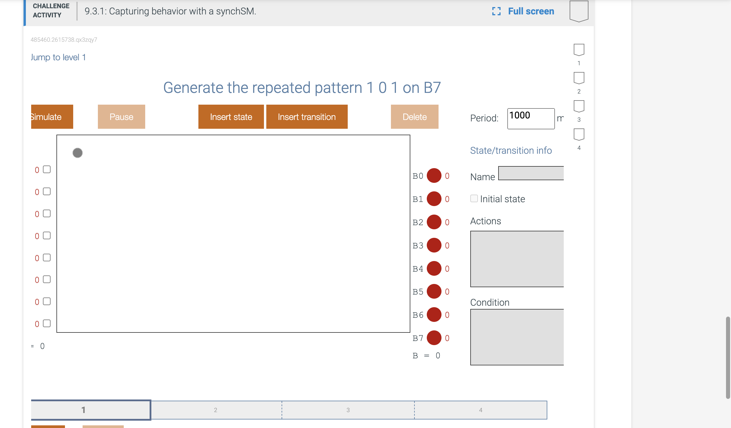 Generate The Repeated Pattern 101 On B7 | Chegg.com